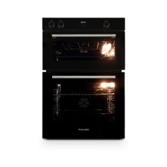 Montpellier MBIDO90 Built In 88cm Double Oven Main Fan Oven In Black 