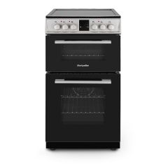 Montpellier MDOC50FS 50Cm Electric Fan Oven With Ceramic Hob Silver