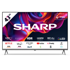 Sharp 4T-C43GM6245KS 43" 4K UHD Quantum Dot Frameless Smart TiVo TV 