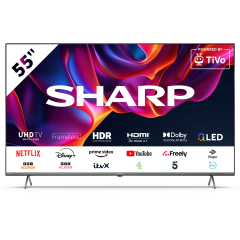 Sharp 4T-C55GM6141KB 04T-C55GM6141KB 55" 4K UHD Quantum Dot Frameless Smart TiVo TV 