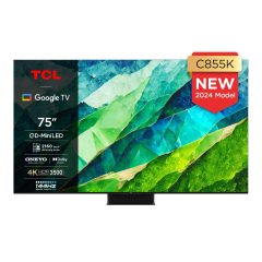 TCL 75C855K 75" 4K QLED HDR Premium Google TV 